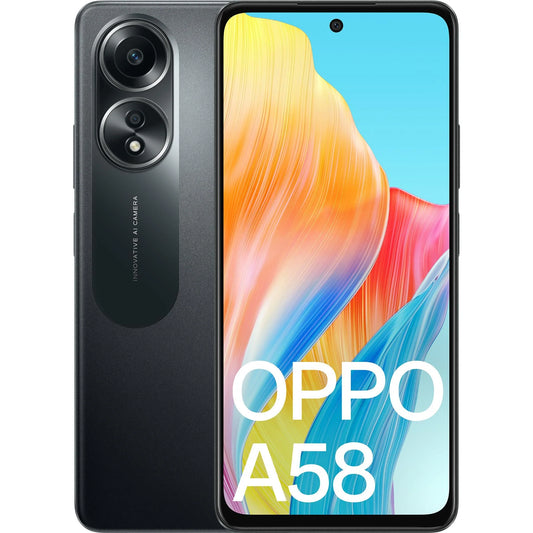 OPPO A58 (Dual Sim, 128GB/6GB, 6.72'', Glowing Black)