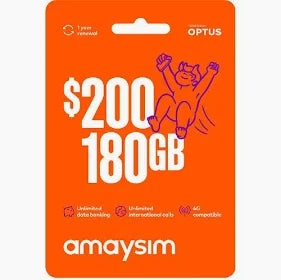 Amaysim $200 Starter Pack PrePaid SIM Card