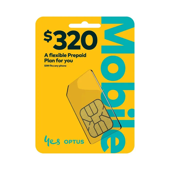 OPTUS $320 Starter Pack PrePaid SIM Card