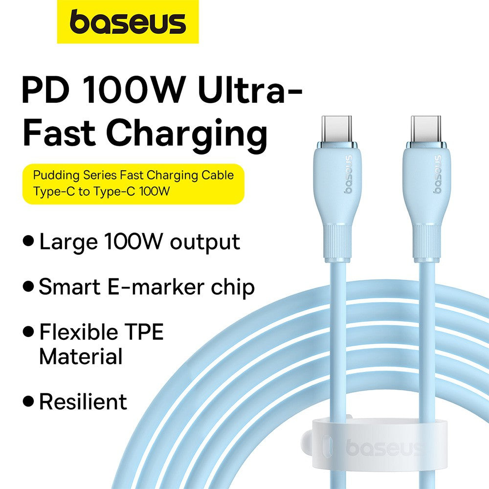 Baseus Pudding Series Fast Charging Cable Type-C to Type-C 100W 1.2m