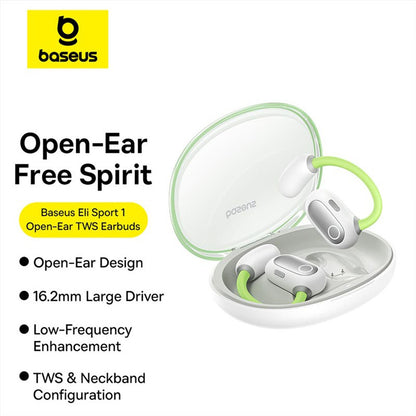 Baseus Eli Sport 1 Open-Ear TWS Earbuds-Aurora Green