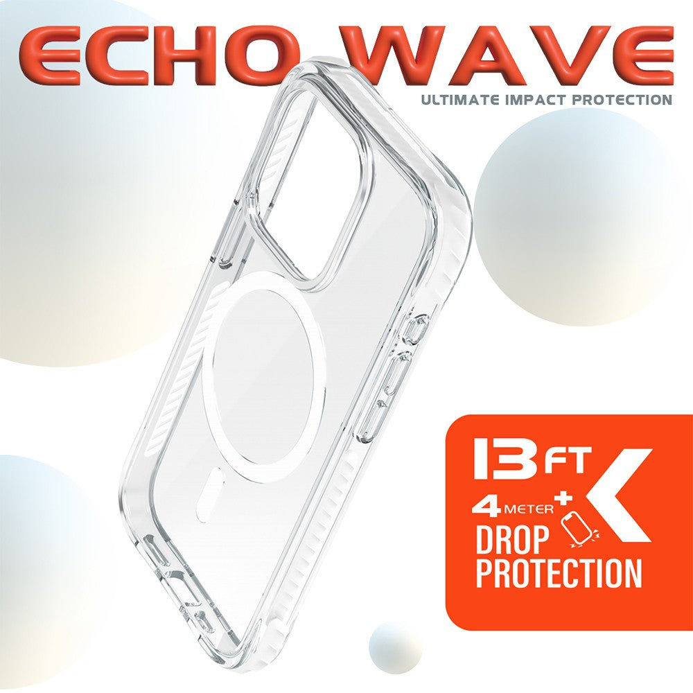 REDEFINE Echo Wave Ultimate Impact Protection Transparent Case for iPhone 15 Pro Max