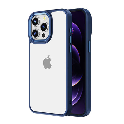 Metal Camera Lens Transparent Protection Shockproof Case for iPhone