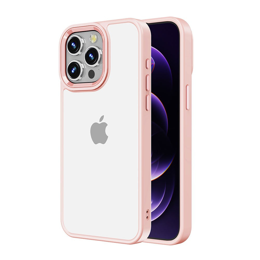 Metal Camera Lens Transparent Protection Shockproof Case for iPhone