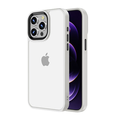 Metal Camera Lens Transparent Protection Shockproof Case for iPhone